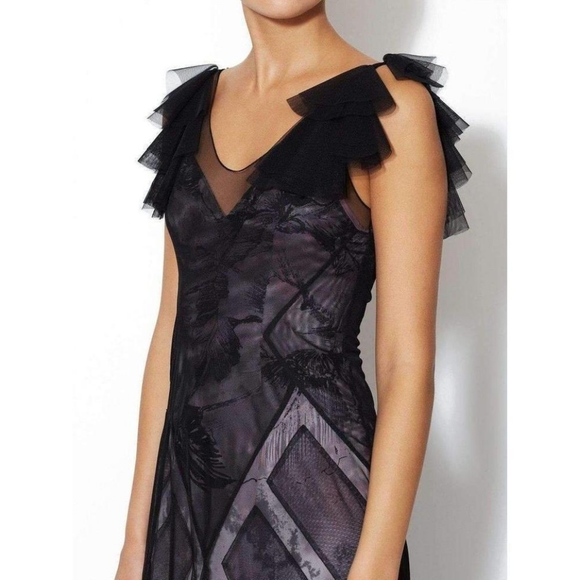 BCBG Maxazria Maggie Mauve Tulle Gown - Picture 3 of 10